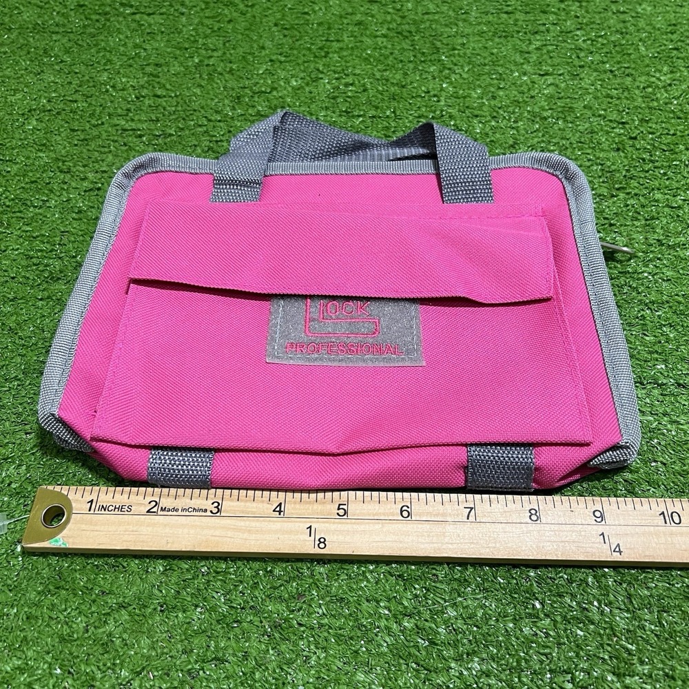 Glock Pistol Case Range Bag Hot Pink Rare w/ Handle Black Womens Embroider NWOT